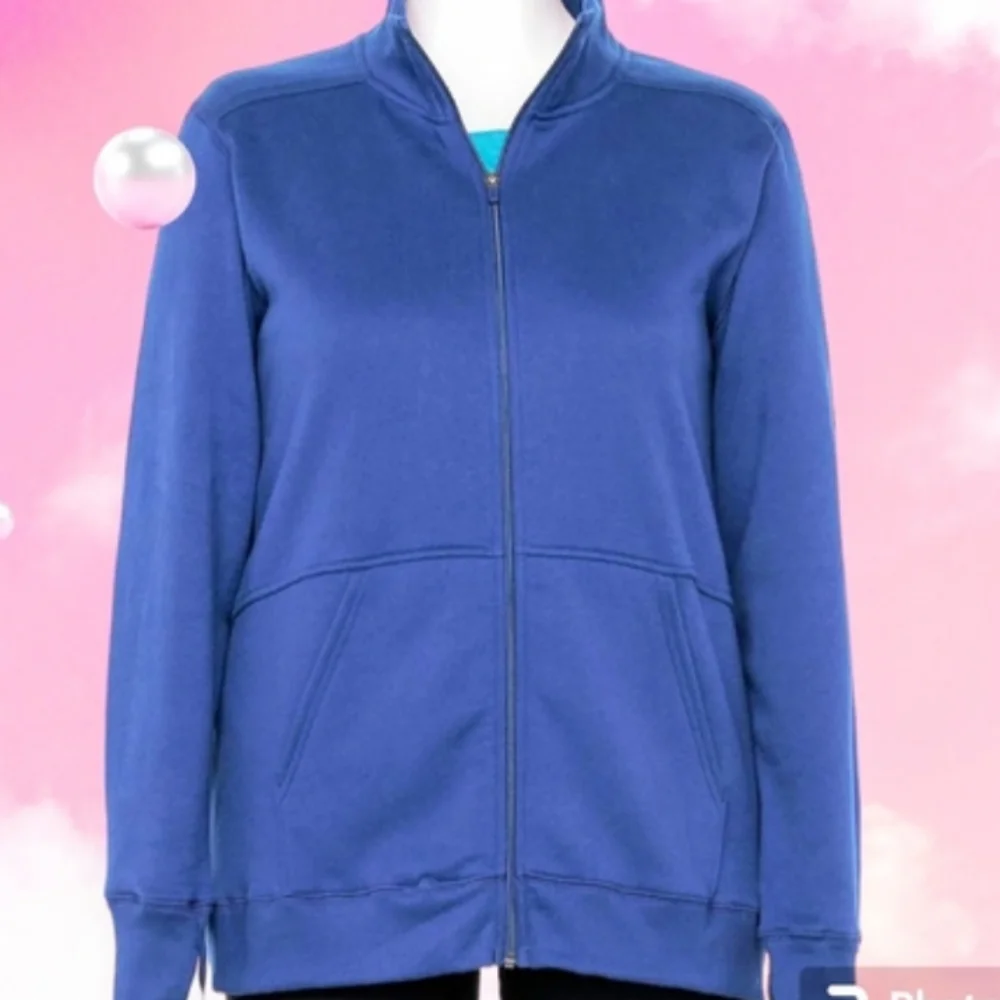 NWT 1X Zip Up Fleece Lined Sweatshirt Jacket